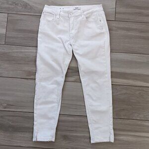 Kensie Jeans - White Cropped Split Hem Jeans